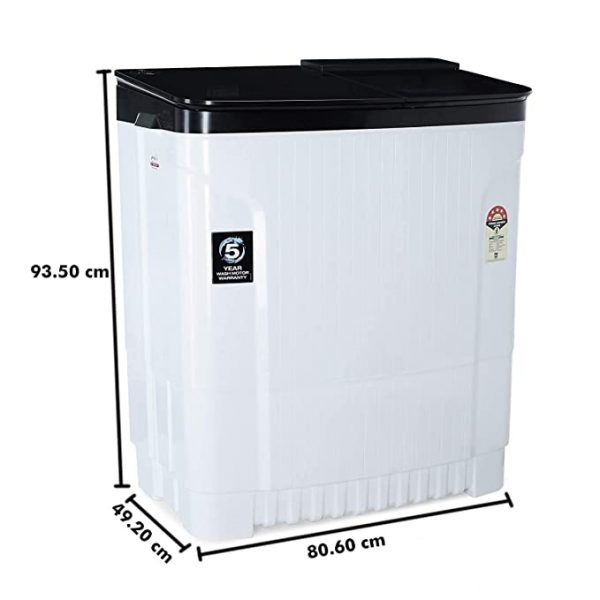 Godrej 8 Kg 5 Star Semi-Automatic Top Loading Washing Machine (WSEDGE ULT 80 5.0 DB2M CSBK, Crystal Black, Tri-Roto Scrub Pulsator) - Image 3