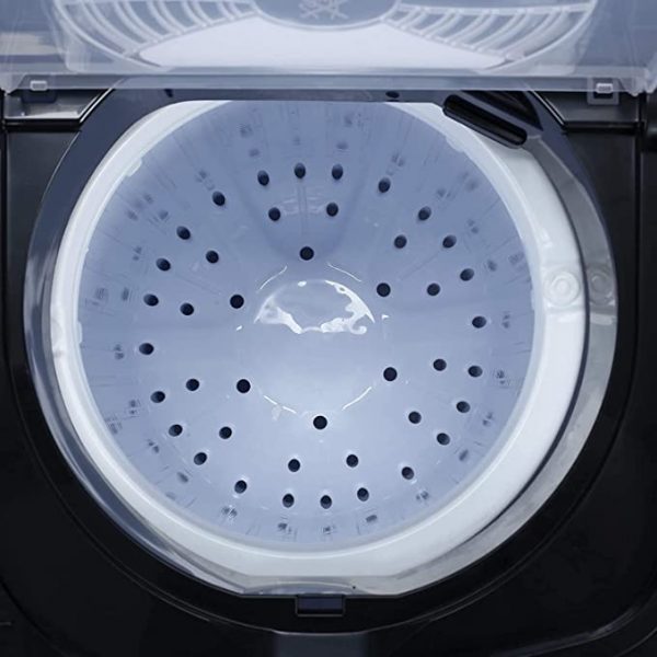 Godrej 8 Kg 5 Star Semi-Automatic Top Loading Washing Machine (WSEDGE ULT 80 5.0 DB2M CSBK, Crystal Black, Tri-Roto Scrub Pulsator) - Image 4
